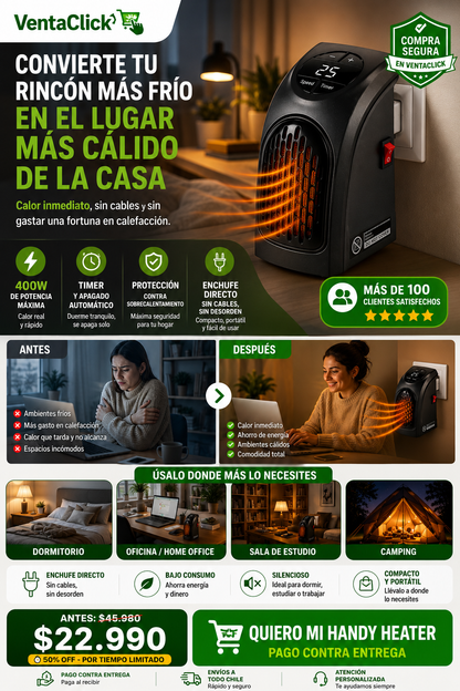 Calefactor Portátil 400w 🔥