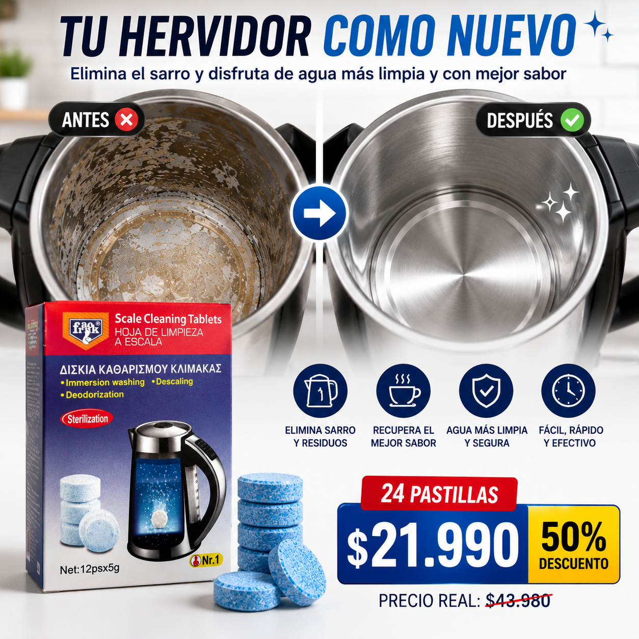 PACK 24 PASTILLAS ANTI SARRO - ✨ Sin sarro, mejor sabor