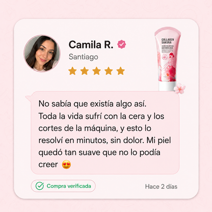 Sakura® Crema Depilatoria con Colágeno — 2x1 🌸